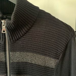 Glitter Striped Sweater Jacket